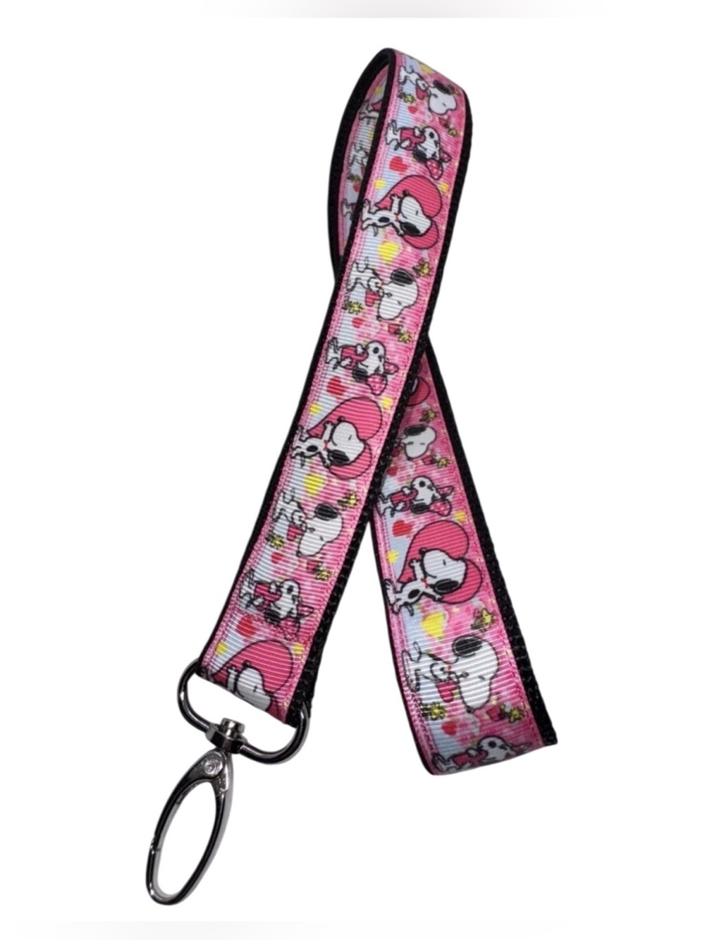 Keychain Lanyard Key Holder Snoopy Character Valentine’s Day NEW Handmade 19.5”